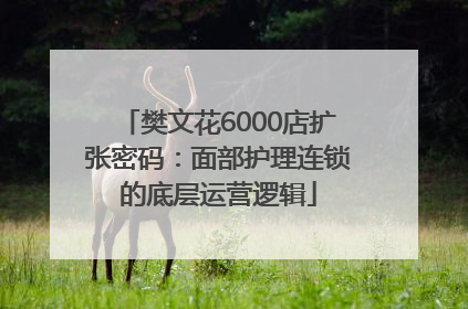 樊文花6000店扩张密码：面部护理连锁的底层运营逻辑