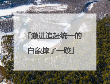 激进追赶统一的白象摔了一跤