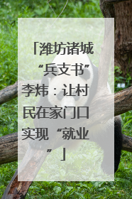 潍坊诸城“兵支书”李炜：让村民在家门口实现“就业”