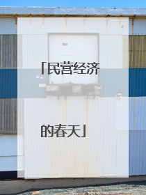 民营经济的春天