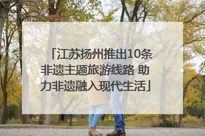 江苏扬州推出10条非遗主题旅游线路 助力非遗融入现代生活