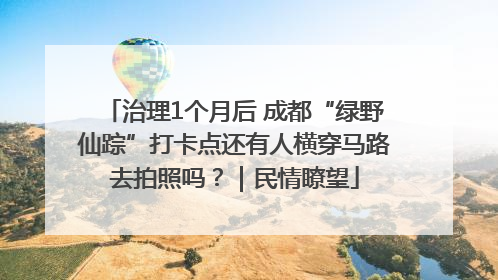 治理1个月后 成都“绿野仙踪”打卡点还有人横穿马路去拍照吗？｜民情瞭望