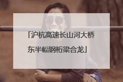 沪杭高速长山河大桥东半幅钢桁梁合龙