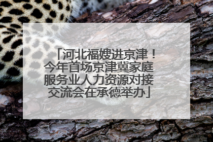 河北福嫂进京津！今年首场京津冀家庭服务业人力资源对接交流会在承德举办