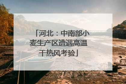 河北：中南部小麦生产区遭遇高温干热风考验