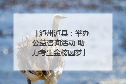 泸州泸县：举办公益咨询活动 助力考生金榜圆梦