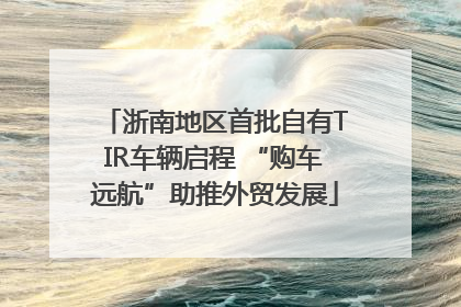 浙南地区首批自有TIR车辆启程 “购车远航”助推外贸发展