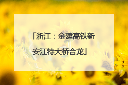 浙江：金建高铁新安江特大桥合龙