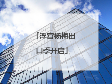 浮宫杨梅出口季开启