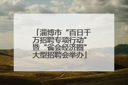 淄博市“百日千万招聘专项行动”暨“省会经济圈”大型招聘会举办