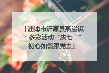 淄博市沂源县燕崖镇：多彩活动“庆七一” 初心如磐跟党走