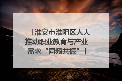 淮安市淮阴区人大推动职业教育与产业需求“同频共振”