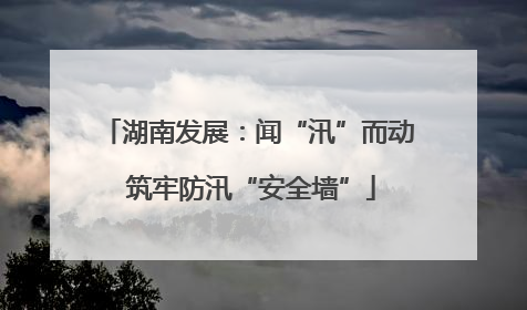 湖南发展：闻“汛”而动 筑牢防汛“安全墙”