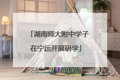 湖南师大附中学子在宁远开展研学