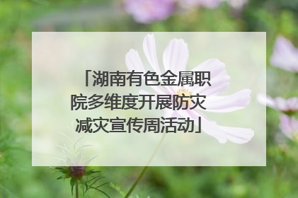 湖南有色金属职院多维度开展防灾减灾宣传周活动