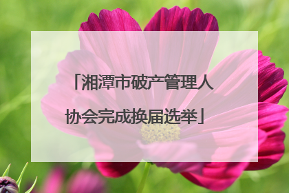湘潭市破产管理人协会完成换届选举
