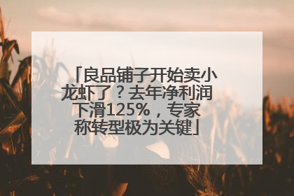 良品铺子开始卖小龙虾了？去年净利润下滑125%，专家称转型极为关键