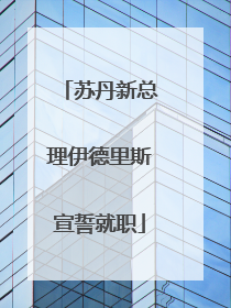 苏丹新总理伊德里斯宣誓就职