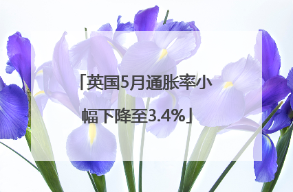英国5月通胀率小幅下降至3.4%