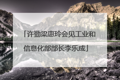 许勤梁惠玲会见工业和信息化部部长李乐成