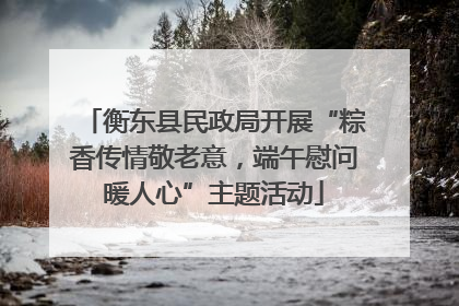 衡东县民政局开展“粽香传情敬老意，端午慰问暖人心”主题活动