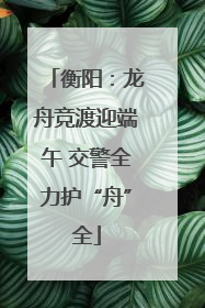 衡阳：龙舟竞渡迎端午 交警全力护“舟”全