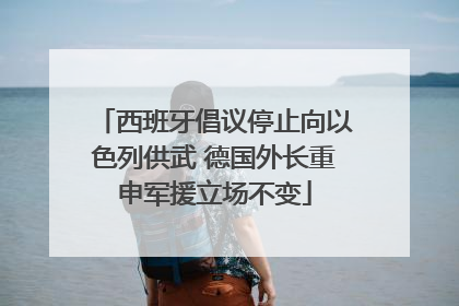 西班牙倡议停止向以色列供武 德国外长重申军援立场不变