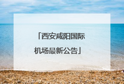 西安咸阳国际机场最新公告