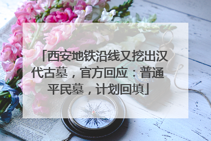 西安地铁沿线又挖出汉代古墓，官方回应：普通平民墓，计划回填