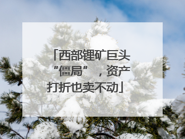 西部锂矿巨头“僵局”，资产打折也卖不动