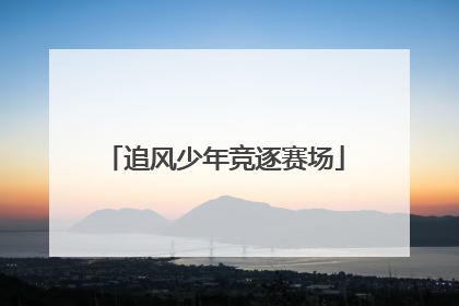 追风少年竞逐赛场