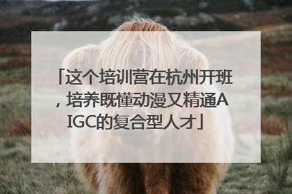 这个培训营在杭州开班，培养既懂动漫又精通AIGC的复合型人才
