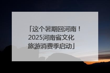 这个暑期回河南！2025河南省文化旅游消费季启动
