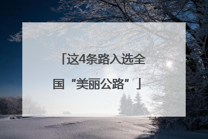 这4条路入选全国“美丽公路”