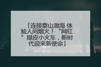 连接泰山渤海 体验人间烟火！“网红”绿皮小火车，新时代迎来新使命