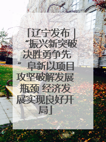 辽宁发布｜“振兴新突破 决胜勇争先”阜新以项目攻坚破解发展瓶颈 经济发展实现良好开局