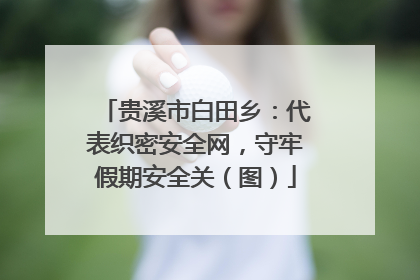贵溪市白田乡：代表织密安全网，守牢假期安全关（图）