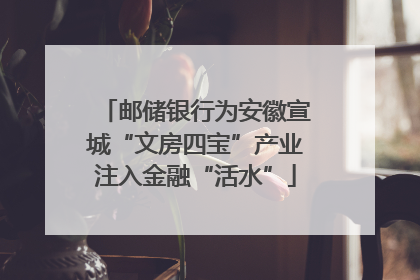 邮储银行为安徽宣城“文房四宝”产业注入金融“活水”