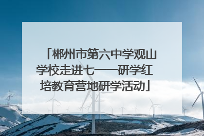 郴州市第六中学观山学校走进七一一研学红培教育营地研学活动