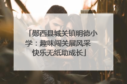 郧西县城关镇明德小学：趣味闯关展风采 快乐无纸助成长
