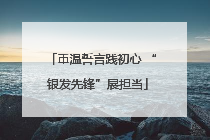 重温誓言践初心 “银发先锋”展担当