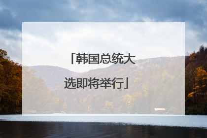 韩国总统大选即将举行