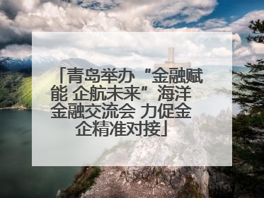 青岛举办“金融赋能 企航未来”海洋金融交流会 力促金企精准对接
