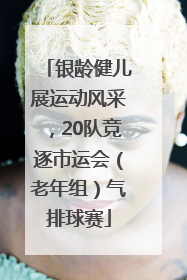 银龄健儿展运动风采，20队竞逐市运会（老年组）气排球赛