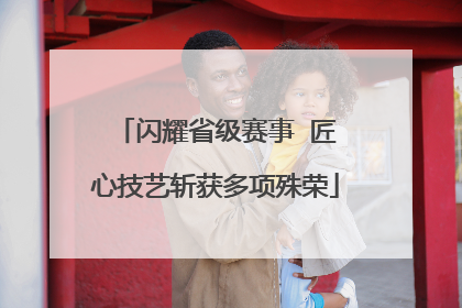 闪耀省级赛事  匠心技艺斩获多项殊荣