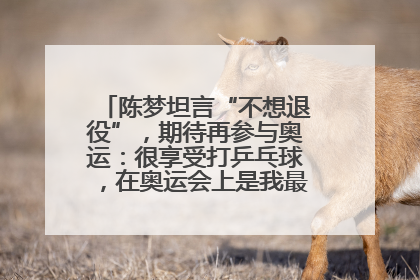 陈梦坦言“不想退役”，期待再参与奥运：很享受打乒乓球，在奥运会上是我最幸福的时候