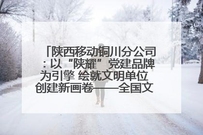 陕西移动铜川分公司：以“陕耀”党建品牌为引擎 绘就文明单位创建新画卷——全国文明单位创建纪实