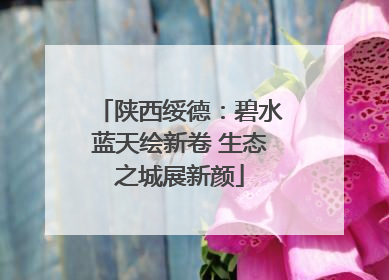 陕西绥德：碧水蓝天绘新卷 生态之城展新颜