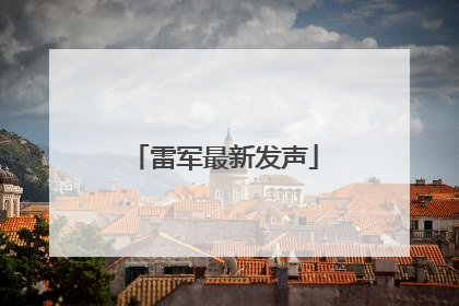 雷军最新发声