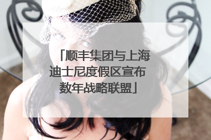 顺丰集团与上海迪士尼度假区宣布数年战略联盟
